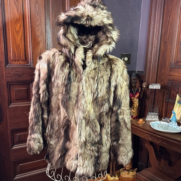 Men’s Raccoon Fur Parka w/ Removable Hood - Picture 1 of 11